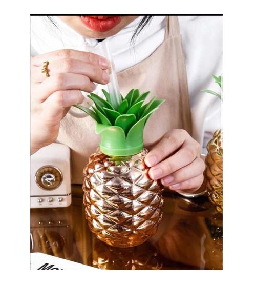 Fruit Pineapple Shaped Plastic Drinking Water Bottle 500ml
